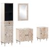 vidaXL Bathroom Furniture Set 4 pcs White Solid Mango Wood