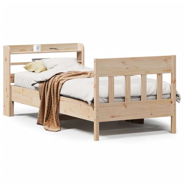 vidaXL Bed Frame without Mattress 90x200 cm Solid Wood Pine