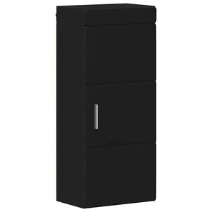 vidaXL Bathroom Wall Cabinet with Shelf TULUM Black 37 x 24.5 x 86 cm
