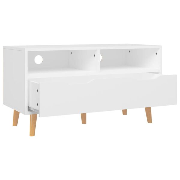 vidaXL TV Cabinet White 90x40x48.5 cm Engineered Wood