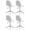 vidaXL Swivel Dining Chairs 4 pcs White PP