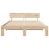 vidaXL Bed Frame with Headboard Natural 140 x 200 cm Solid Pine Wood