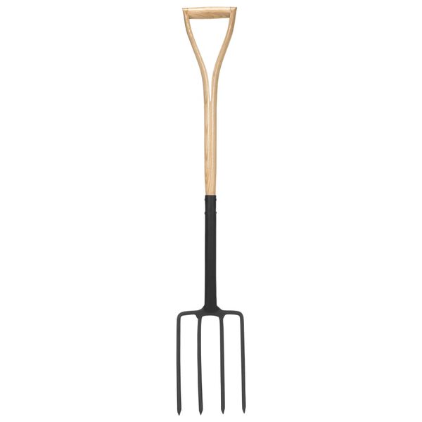 vidaXL Garden Digger Fork YD Grip Steel and Ashwood