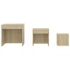 vidaXL Nesting Tables 3 pcs Sonoma Oak Engineered Wood