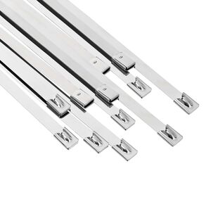 vidaXL Cable Tie 12 pcs 7.9 x 700 mm Silver