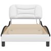 vidaXL Bed Frame with LED without Mattress "Hvar" White and Black 90x200 cm