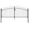 vidaXL Double Gate WOERDEN 299.5 x 174.5 cm Steel Grey Lockable