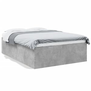 vidaXL Bed Frame without Mattress Concrete Grey 120x190 cm Small Double