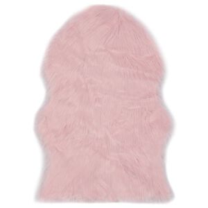 vidaXL Rug 60x90 cm Faux Sheep Leather Pink