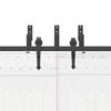 vidaXL Sliding Door Hardware Kit 427 cm Steel Black