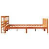 vidaXL Bed Frame with Headboard without Mattress Wax Brown 150x200 cm King Size