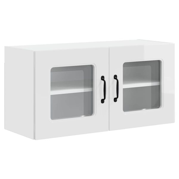 vidaXL Kitchen Cabinet Kalmar High Gloss White 80 x 31 x 40 cm