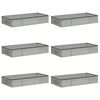 vidaXL Storage Box with Transparent Top Window 6 pcs Non-woven fabric
