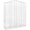 vidaXL Arched Gabion Basket 200x50x220/240 cm Galvanised Iron