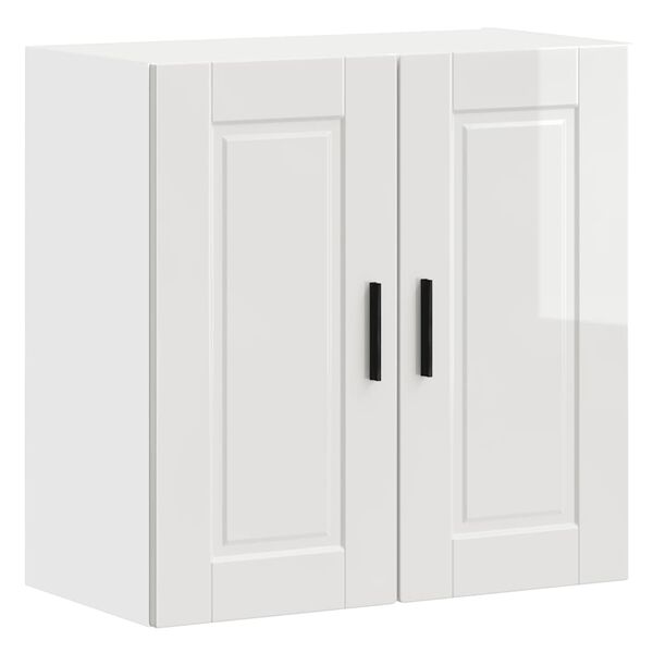 vidaXL Kitchen Wall Cabinet Porto High Gloss White Engineered Wood