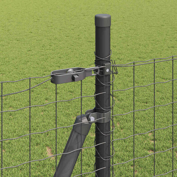 vidaXL Fence Post 13 pcs Grey Steel