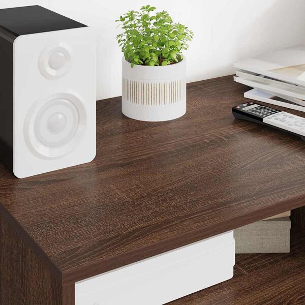 vidaXL TV Cabinet Brown Oak 100 x 48 x 43 cm Engineered Wood