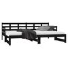 vidaXL Pull-out Day Bed without Mattress Black 2x(80x200) cm