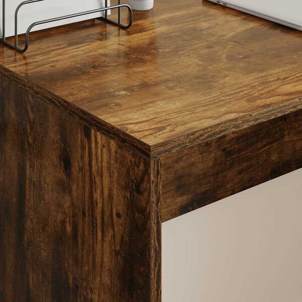 vidaXL Desk Smoked Oak 109 x 50 x 78 cm Engineered Wood