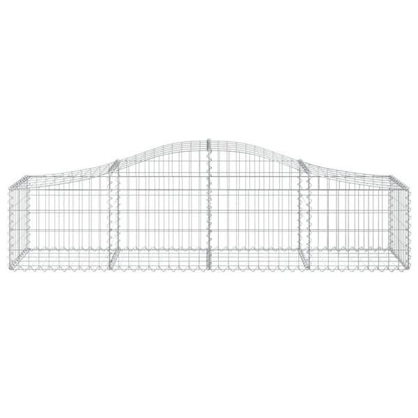 vidaXL Arched Gabion Baskets 11 pcs 200x50x40/60 cm Galvanised Iron
