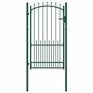 vidaXL Fence Gate with Spikes EMMEN 104 x 134.5 cm Lockable