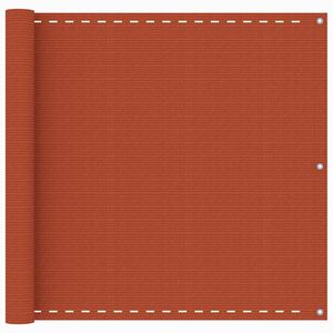 vidaXL Balcony Screen Orange 90x500 cm HDPE
