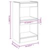 vidaXL Book Cabinet/Room Divider Brown Oak 40x30x72 cm