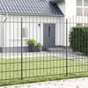 vidaXL Garden Fence Grey 170 x 225 cm Powder-Coated Steel