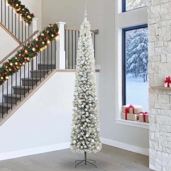 vidaXL Artificial Christmas Tree with 300 LEDs with Stand Green 300 cm