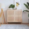 vidaXL Louvred doors 4 pcs Natural 39.5 x 49.4 cm Solid Pine Wood