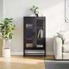 vidaXL Highboard Black 68x39x123 cm Steel