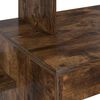 vidaXL Desk with Shelf Smoked Oak 100 x 40 x 90 cm Engineered Wood