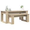 vidaXL Coffee Table Set 2 pcs Sonoma Oak Engineered Wood