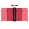 vidaXL Retractable Side Awning Red 120x1200 cm