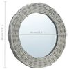vidaXL Mirror 80 cm Wicker
