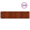 vidaXL Lawn Edging 10 pcs 25 x 103 cm Weathering Steel Rusty
