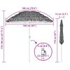 vidaXL Beach Parasol Natural 160 x 160 x 196 cm Polyester and Steel