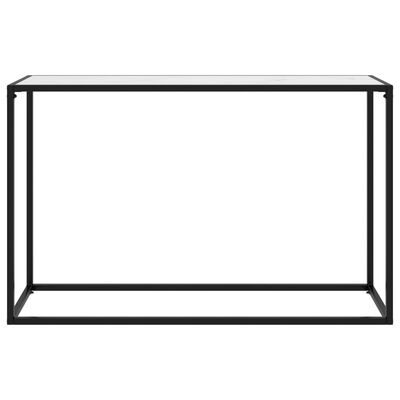 vidaXL Console Table White 120x35x75 cm Tempered Glass