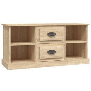 vidaXL TV Cabinet Sonoma Oak 99.5x35.5x48 cm Engineered Wood