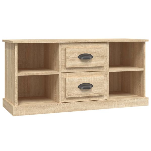 vidaXL TV Cabinet Sonoma Oak 99.5x35.5x48 cm Engineered Wood