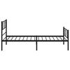 vidaXL Metal Bed Frame without Mattress with Footboard Black 107x203cm