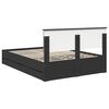 vidaXL Bed Frame with Drawer Black 140 x 200 cm Engineer Wood