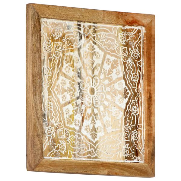 vidaXL Hand-Carved Wall Panels 2 pcs Solid Mango Wood 40x40x1.5 cm