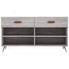 vidaXL Shoe Bench Grey Sonoma 102x35x55 cm Engineered Wood