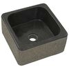 vidaXL Sink 30x30x15 cm Riverstone Black