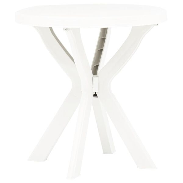 vidaXL Bistro Table White &Oslash;70 cm Plastic
