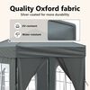 vidaXL Folding Party Tent with Sidewalls Anthracite 2x2 m
