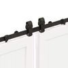 vidaXL Sliding Door Hardware Kit 400 cm Steel Black