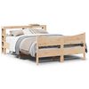 vidaXL Bed Frame with Headboard 120x200 cm Solid Wood Pine