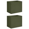 vidaXL Garden Planter 2 pcs Olive Green 50 x 40 x 50 cm